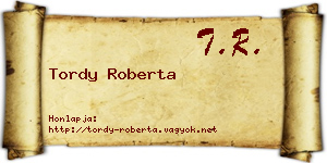 Tordy Roberta névjegykártya